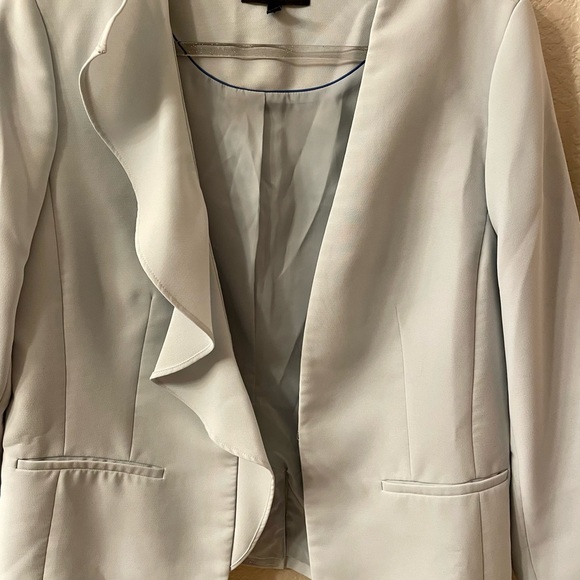 Talbots -Seafoam green ruffled blazer, size 12 - Picture 3 of 10